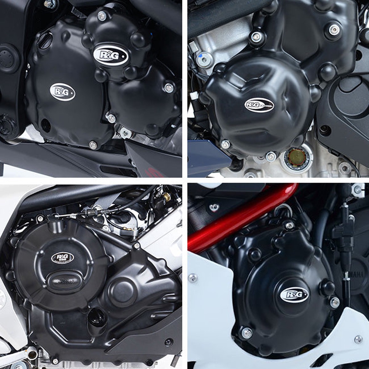 Eng Cover Kit 2pc Honda CB-CBR650F 13-- CB650R 19- R&G (KEC0121BK)