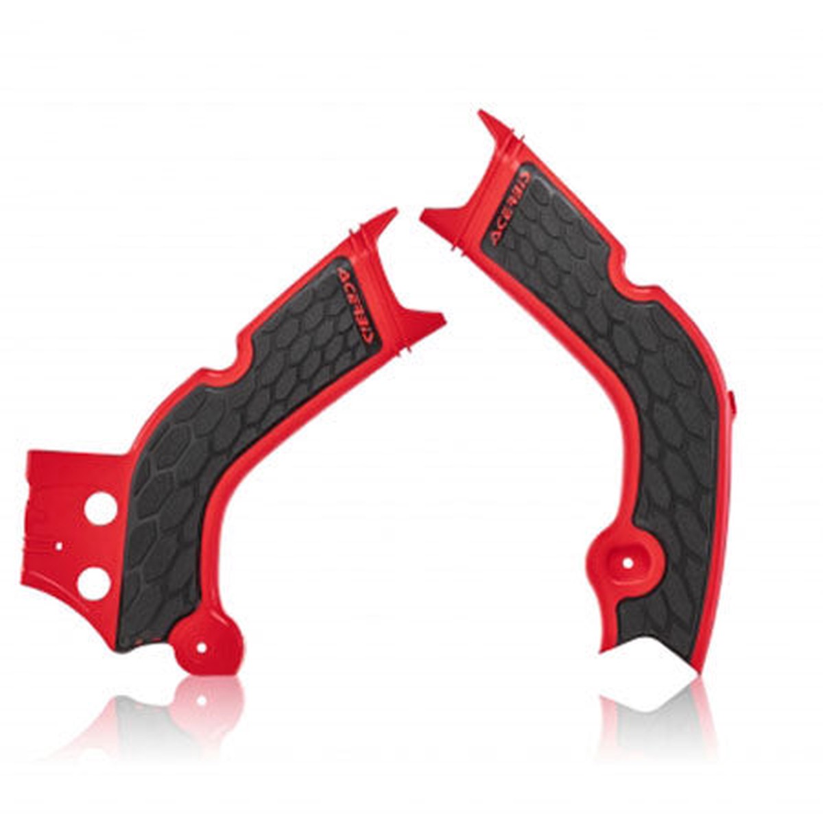 X-Grip Frame Guards Red/Black CRF 250/300/450 R/RX 19-21 Acerbis (23664.349)