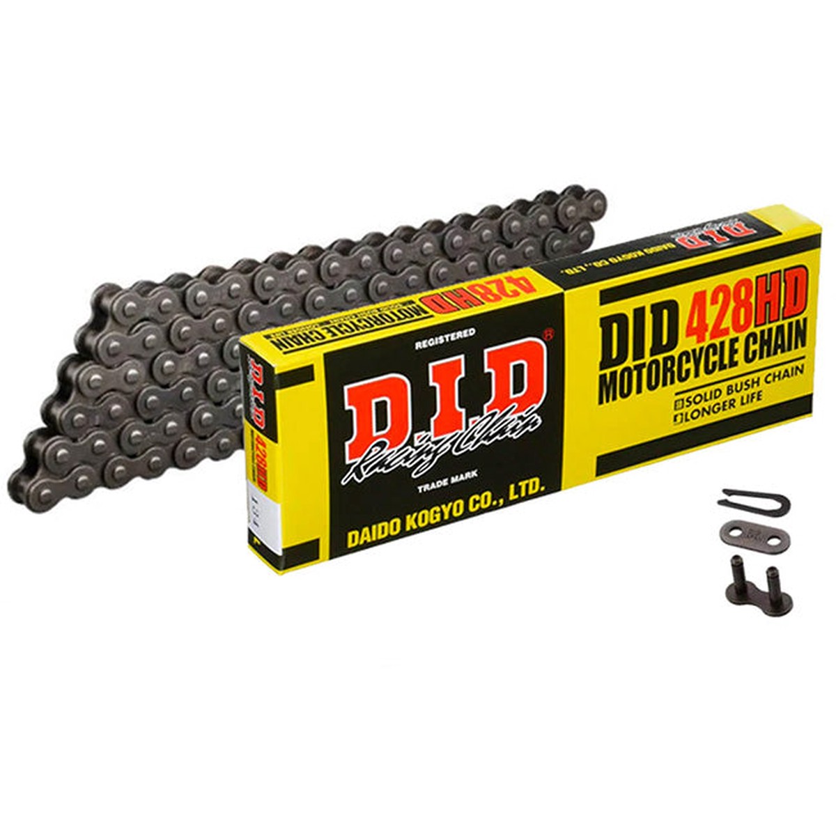 428HD x 136 Heavy Duty chain w/ RJ clip link DID (428HD136)