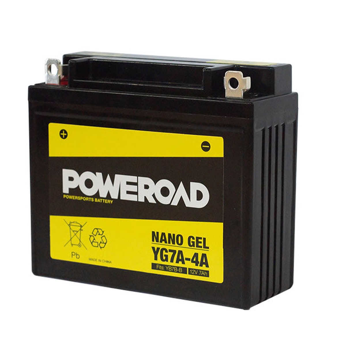 YG7A-4A Non-DG Nano Gel Battery Poweroad. Alt: YB7B-B (CYG7A4A)