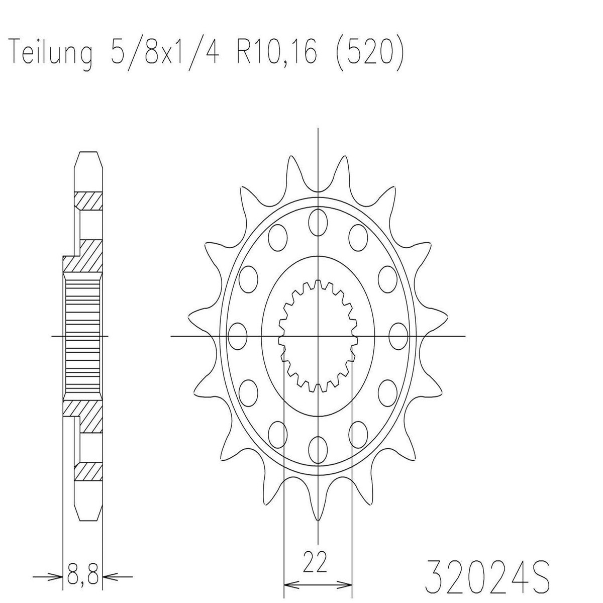 SPROCKET FRONT MOTO MASTER STEEL 12T BETA GAS GAS HUSABERG HUSQVARNA KTM