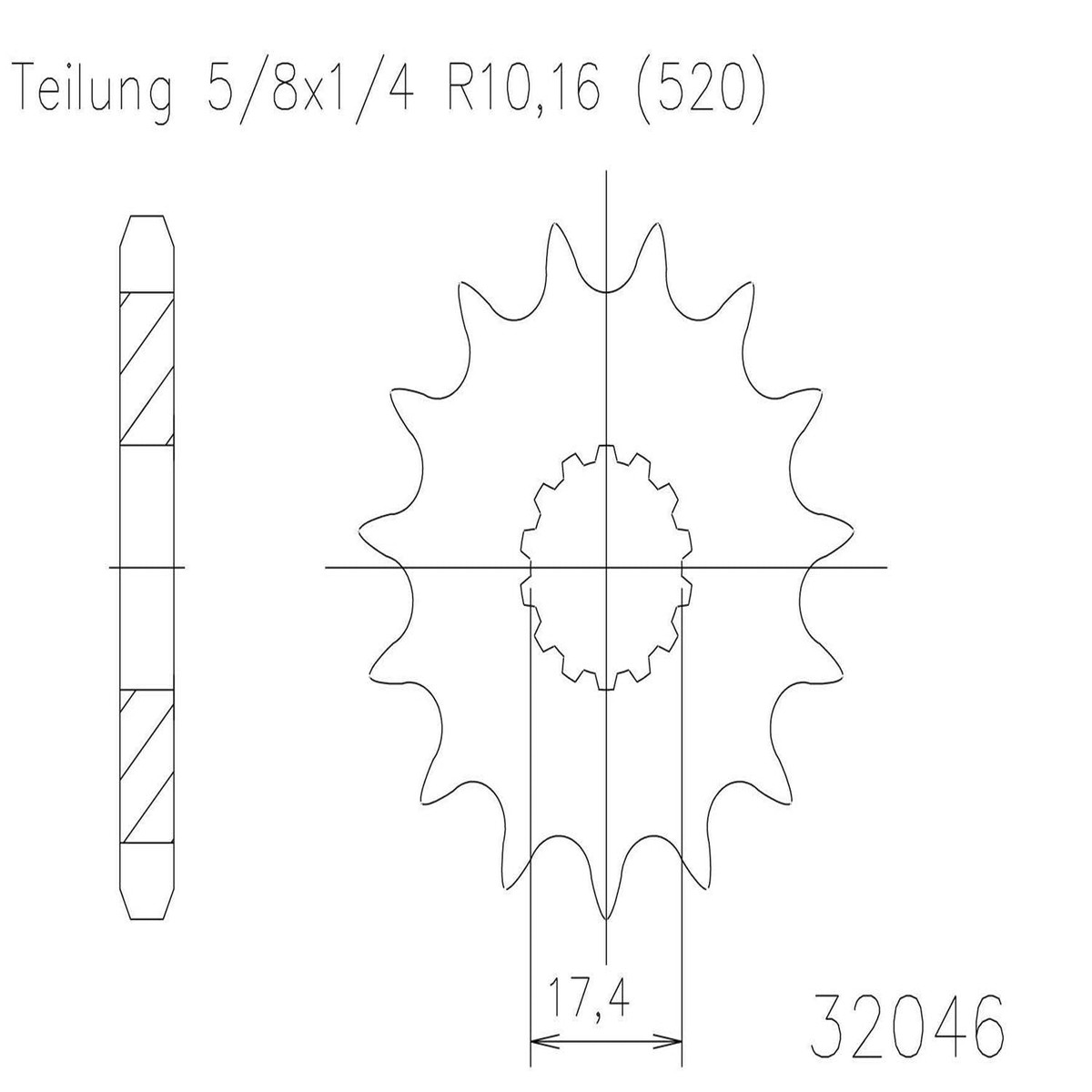 SPROCKET FRONT MOTO MASTER STEEL 12T GAS GAS EC125 03-18 YAMAHA WR200 91-92 96 YZ125 85-04