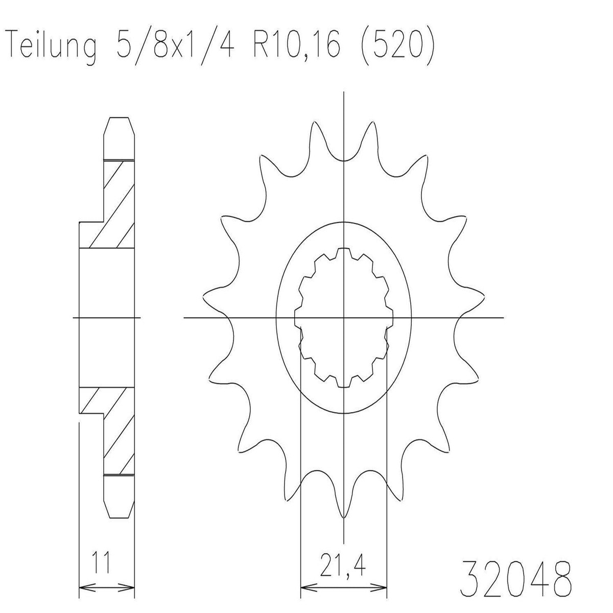 SPROCKET FRONT MOTO MASTER STEEL 15T HUSQVARNA CR250 00-05 WR250 00-13 TC250 TXC250 04-08 TE250 02-0