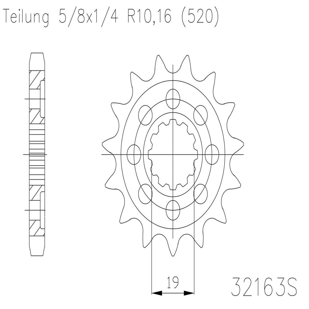 SPROCKET FRONT MOTO MASTER STEEL 13T HUSQVARNA TC250 TE250 TE310 TXC250 TXC310