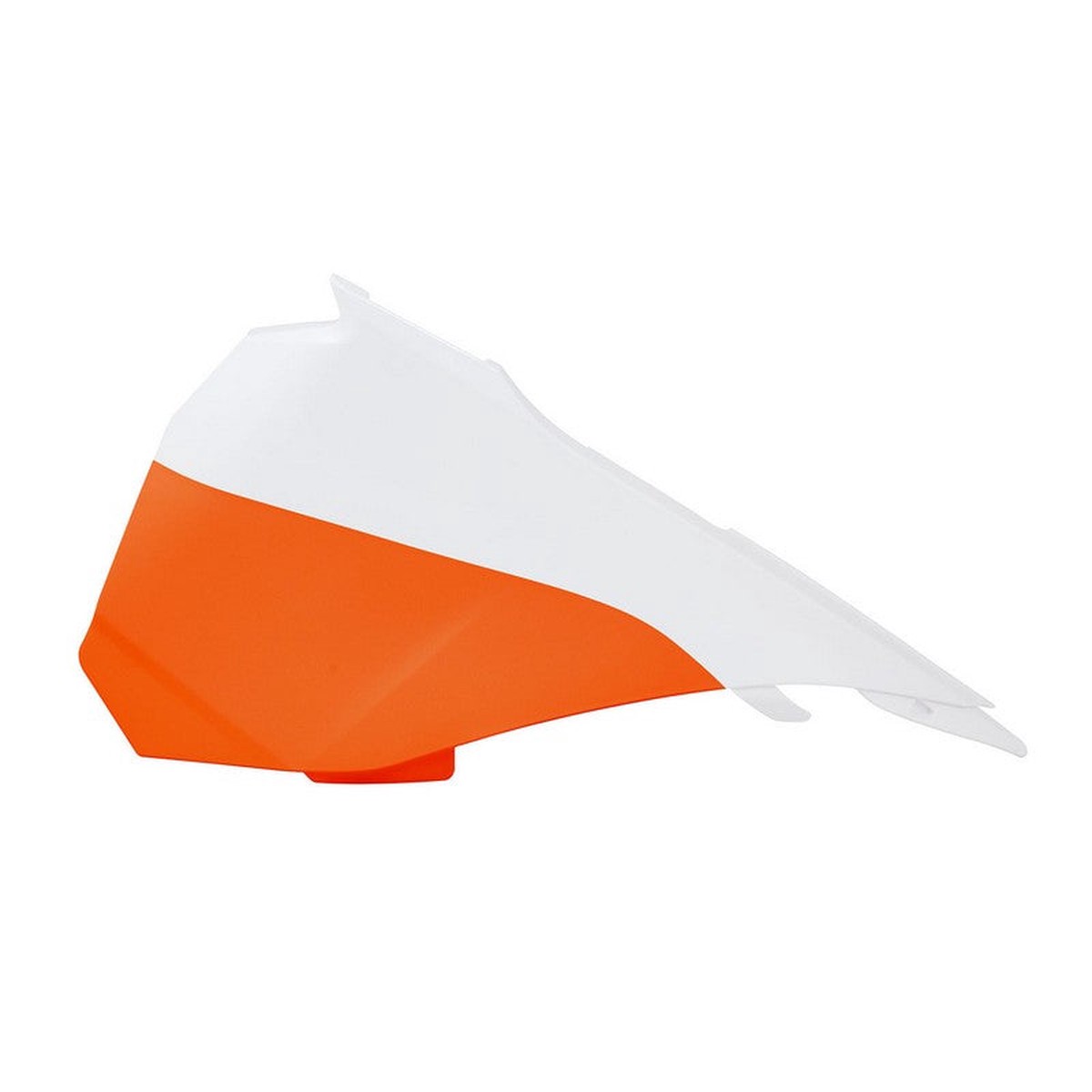AIR BOX SIDE PANEL RTECH LEFT WHITE ORANGE KTM 85 SX 13-17