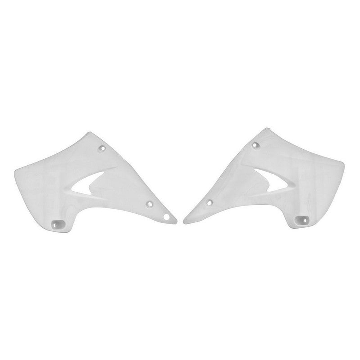 RADIATOR SHROUDS RTECH WHITE KAWASAKI KX125 KX250 03-10