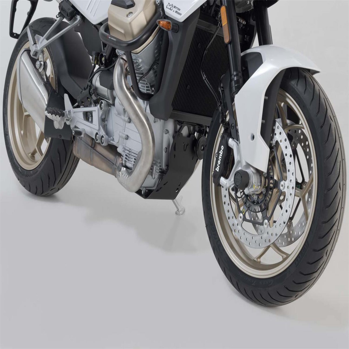 BASH PLATE SW MOTECH BLACK MOTO-GUZZI V100 MANDELLO 22-ON