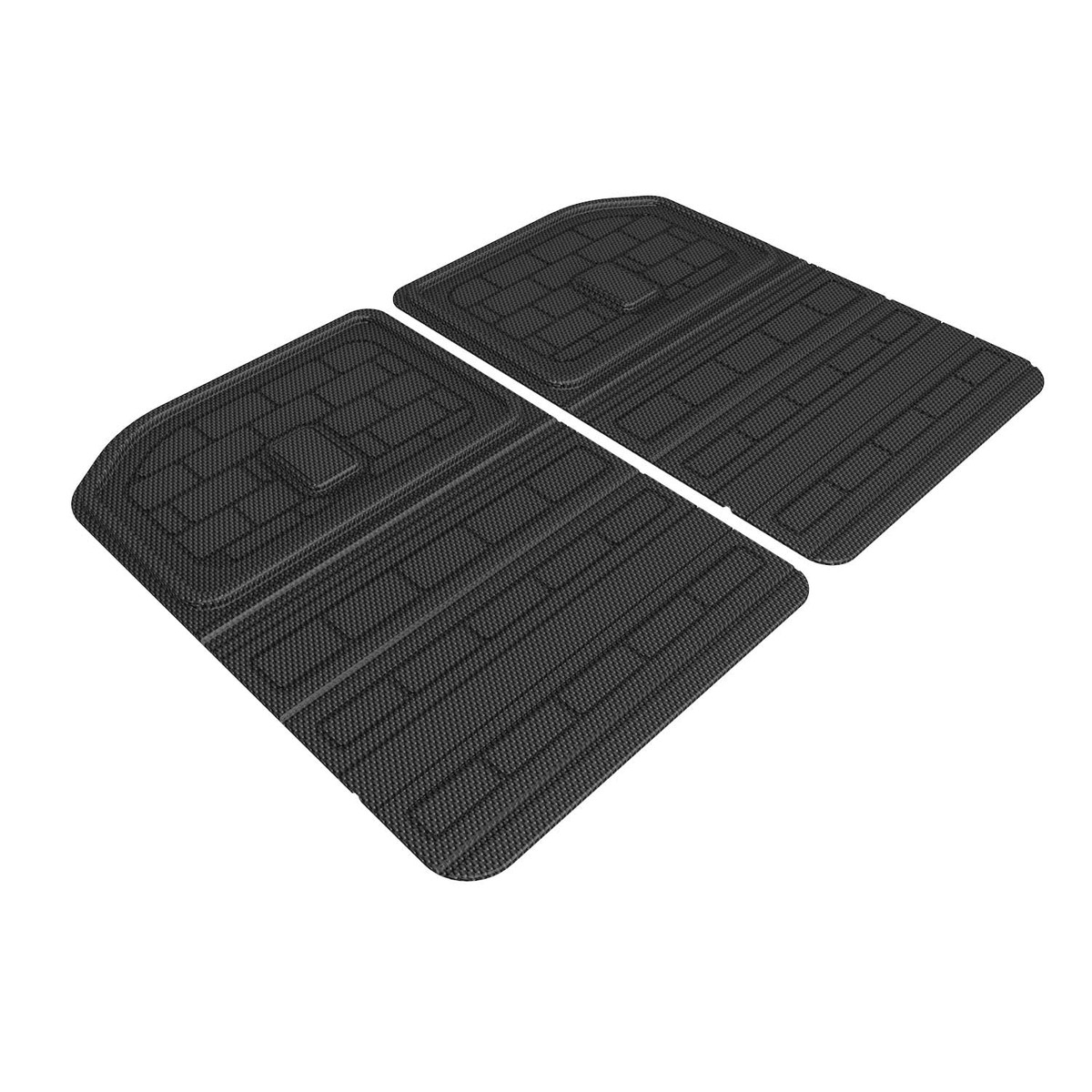 3D Maxpider 2022-2026 Rivian R1S Seat Back Protector Kagu Carbon Fiber Embossed Pattern Black Q1RI0011309
