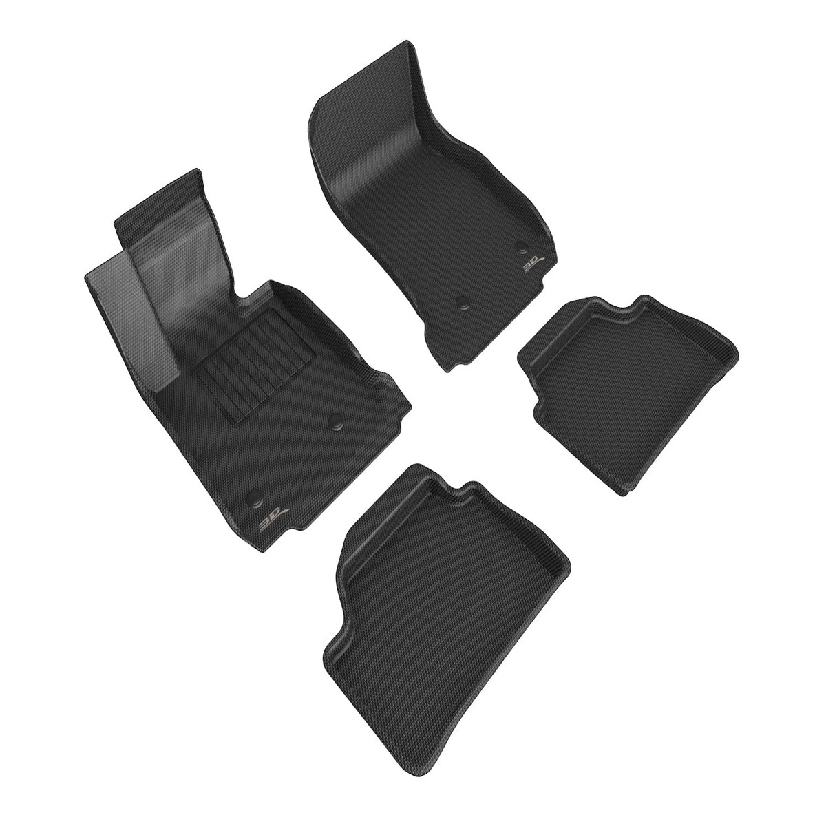3D Maxpider 2014-2021 BMW 2 Series F22 1st Row 2nd Row Kagu Black Floor Liner L1BM03601509