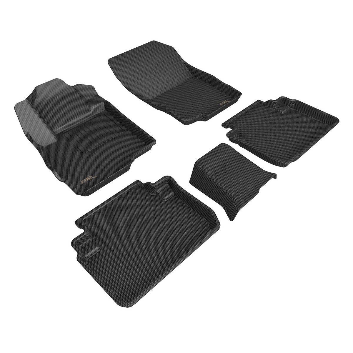 3D Maxpider 2018-2026 Mitsubishi Eclipse Cross Kagu Black 1st Row 2nd Row Floor Liner L1MT05601509