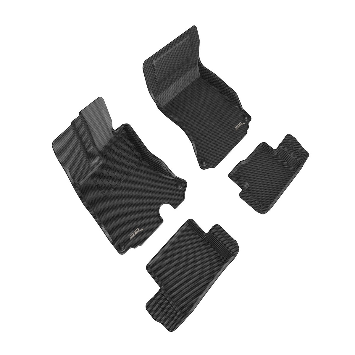 3D Maxpider 2021-2024 Ferrari Portofino M 1st Row 2nd Row Kagu Black Floor Liner L1FI00401509