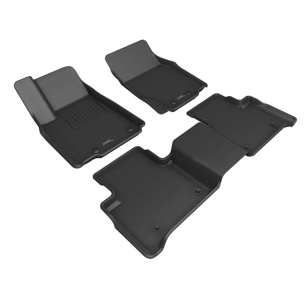 3D Maxpider 2022-2026 Jeep Grand Cherokee Kagu Black 1st Row 2nd Row Floor Liner L1JP02601509