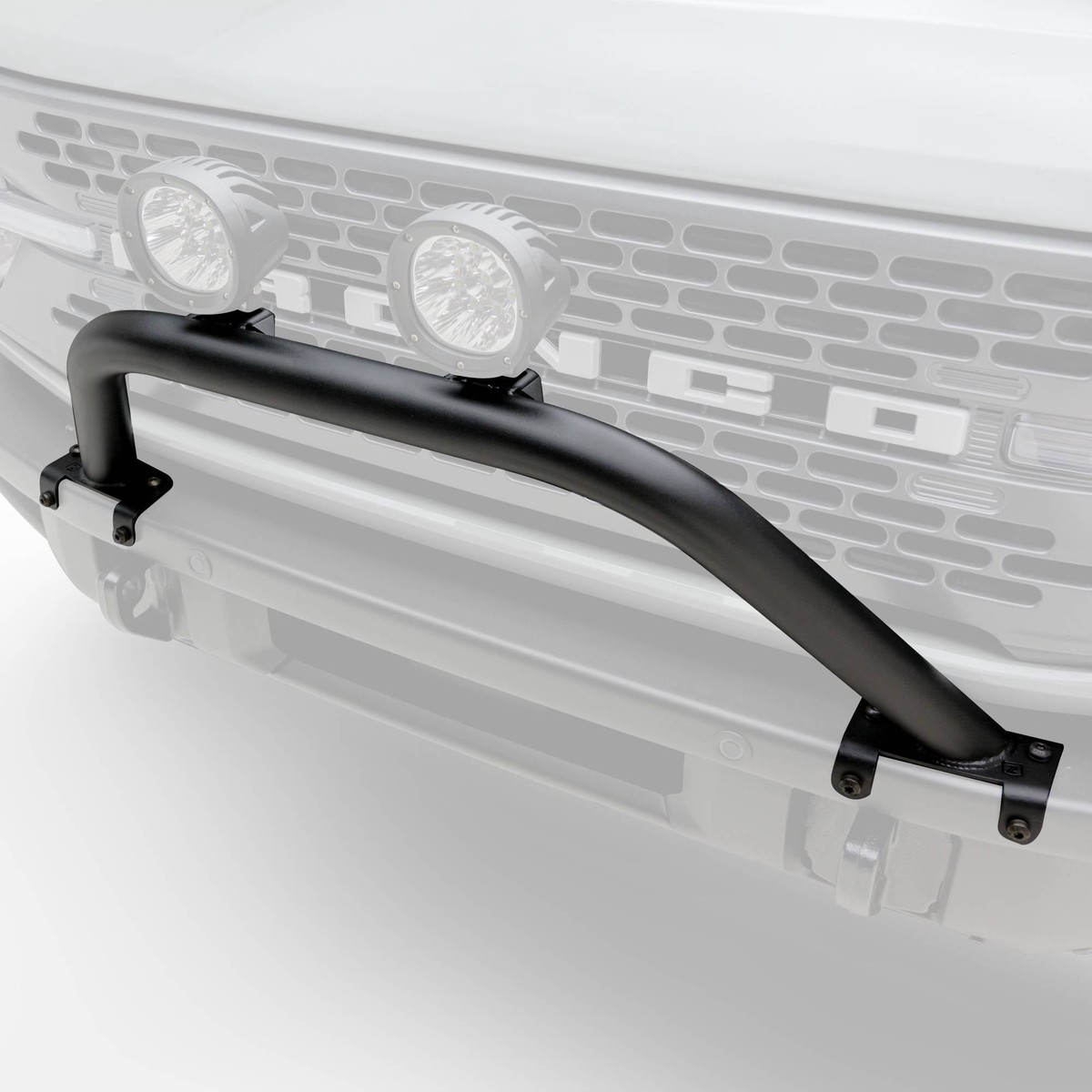 ZROADZ 2021-2025 Ford Bronco Standard Hoop Mild Steel Bolt-on Front Bumper Mount Two 4" LED Pod Lights Z325441