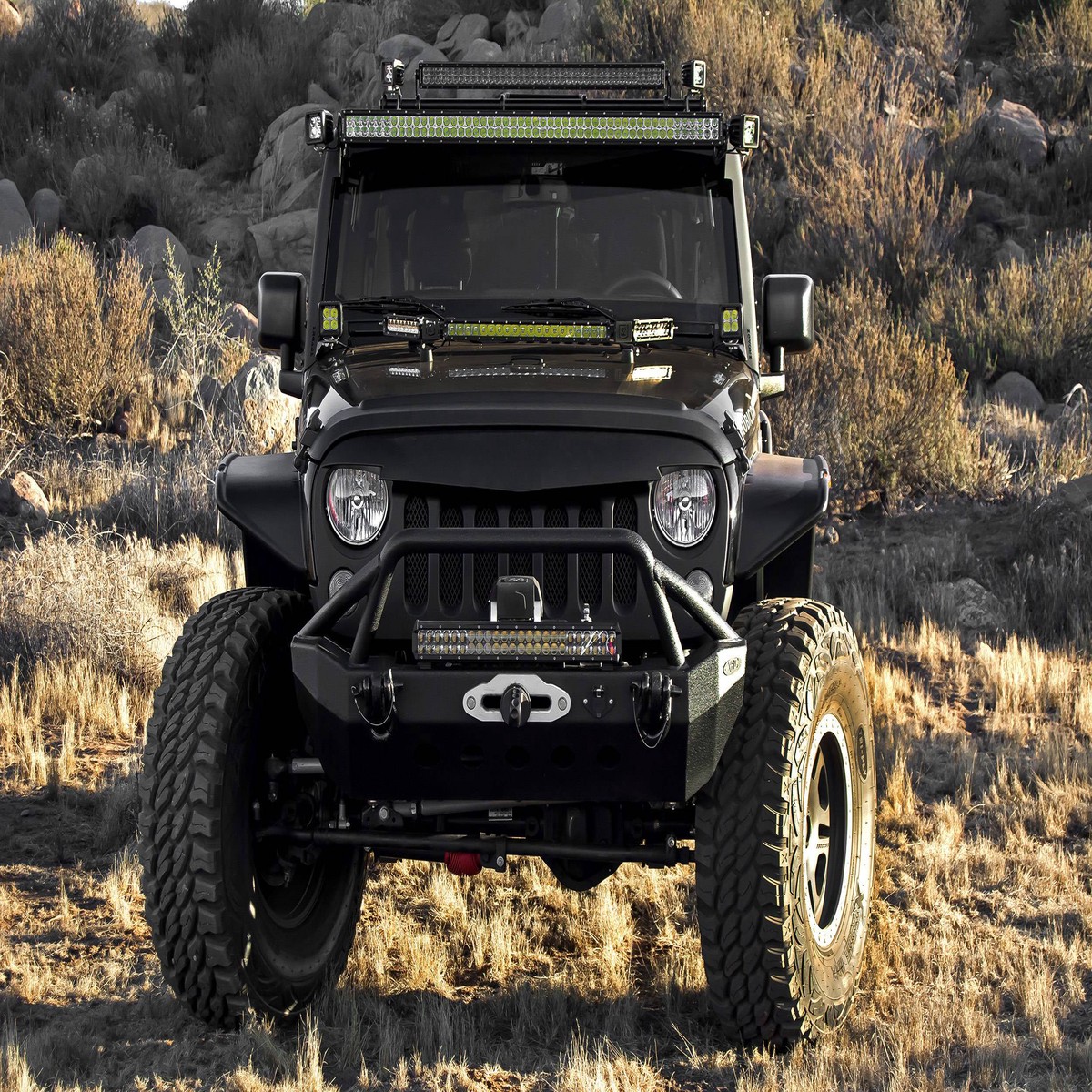 ZROADZ 2007-2018 Jeep JK Front Roof LED Bracket to mount 3 Inch LED Pod Lights Z334811