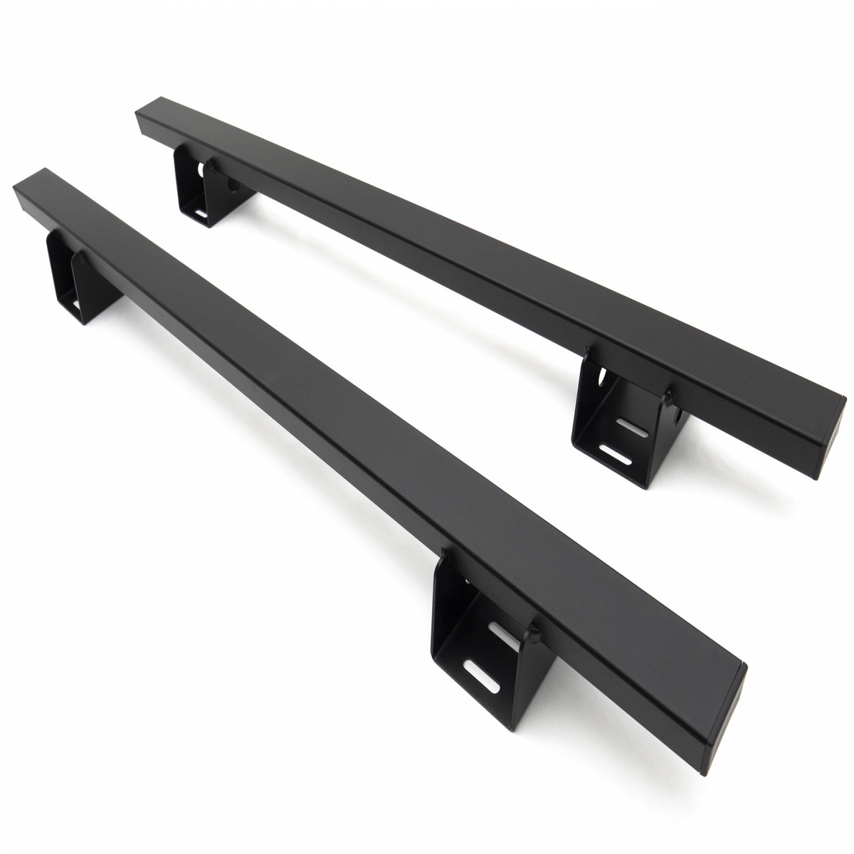 ZROADZ 2019-2025 Jeep Gladiator Access Overland Rack Crossbars Black Mild Steel Bolt-On 2Pc Set with Hardware Z834011